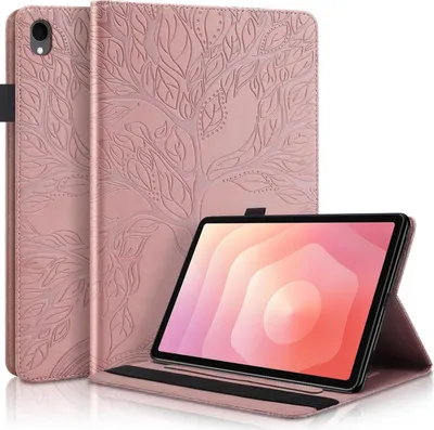 Produktbild von Für Samsung Galaxy Tab S11 aufstellbare Baum Muster Kunstleder Hülle Tasche Pink