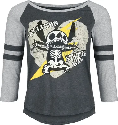 Produktbild von Lilo & Stitch Langarmshirt Damen Skeleton Stitch multicolor M