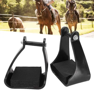 Steigbügel aus POM-Kunststoff, ergonomisch, schwarz, 2 Stück
