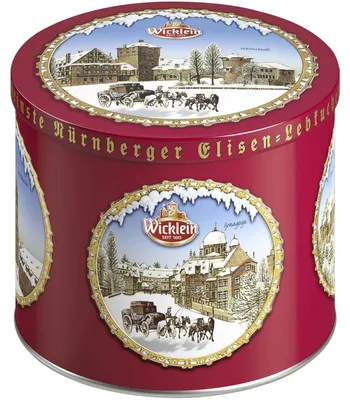 Produktbild von Wicklein Feinste Nürnberger Elisen-Lebkuchen Burg-Dose 200g