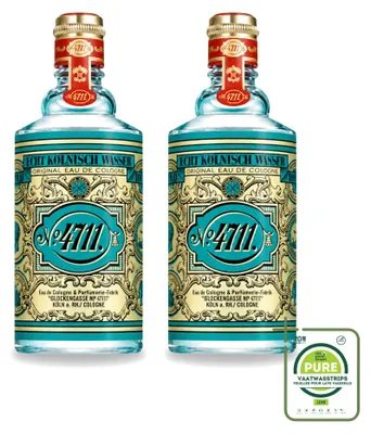 Image de 2 x Eau de Cologne Original 4711 - Flacon Molanus - 100 ml - Lot de 2
