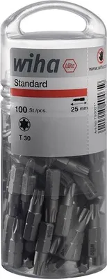 Produktbild von Wiha 40465, 100 Stück(e), Torx, T30, 1/4, 586 g, Box