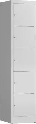 Produktbild von ClassiX Schließfachschrank signalweiß X-523517, 5 Schließfächer 41,5 x 50,0 x 180,0 cm
