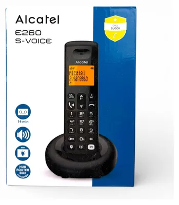 Produktbild von Alcatel E260 DECT Telefon S-Voice Single in Schwarz