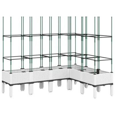 Produktbild von Pflanzkübel mit Rankgitter Weiß 160x120x142,5 cm PP