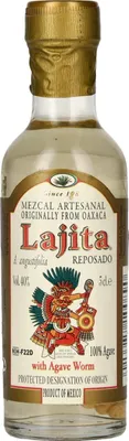 Produktbild von Lajita Mezcal Oaxaqueño with Agave Worm 40% Vol. 0,05l