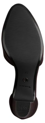 Produktbild von Tamaris Damen Pumps Fesselriemen Blockabsatz samtige Haptik 1-24412-41, Größe:39 EU, Farbe:Braun