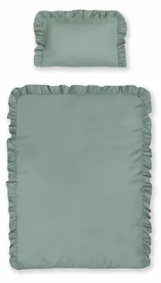 Immagine prodotto di Detexpol Baby biancheria da letto in cotone 100x135 menta monocromatica con volant Mayamoo 35