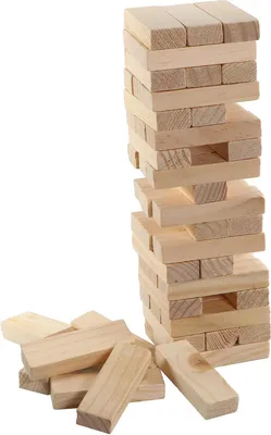 Produktbild von Holzturm Stapelspiel Holz Wackelturm Geschicklichkeitsspiel