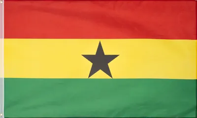 Produktbild von MUWO "Nations Together" | Ghana Flagge | 150×90 cm | Verstärktes Besatzband | Doppelt gesäumte Ränder | MW-36