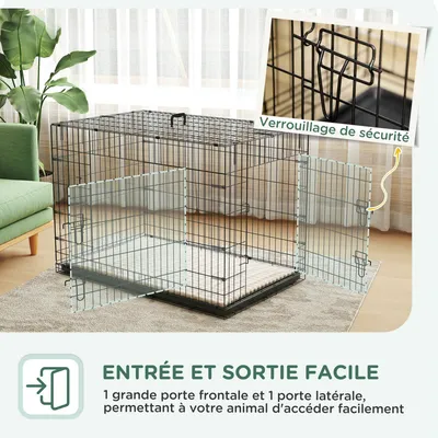 Obrázok produktu pre Prepravná klietka pre psov - Klietka pre psov - Prenosná klietka - Búda pre psa - Cestovná klietka - Skladacia, s rúčkou