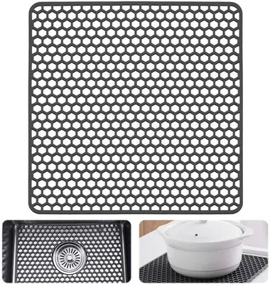 Produktbild von Silikonnen Gootsteen - Ideal für die Küche - 1 Stück - Grau - 30,5 x 30,5 cm