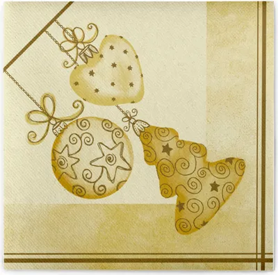 Produktbild von Sovie HOME Weihnachtsserviette Tiffany in Creme aus Linclass® Airlaid 40 x 40 cm, 12 Stück