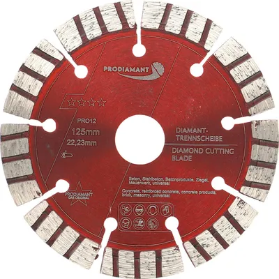 Immagine prodotto di PRODIAMANT Disco diamantato da taglio 125 mm per calcestruzzo, Universal Pro12