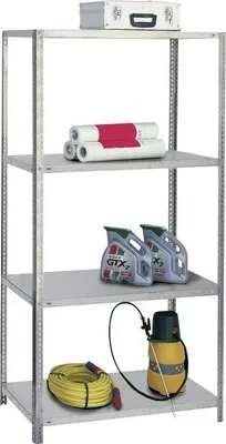 Obrázok produktu pre Kovový regál Schulte R3058-04-02 2000x1000x500 mm, 4 police, nosnosť 340 kg, pozinkovaný