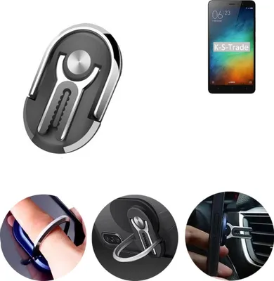 Produktbild von K-S-Trade 3in1 Smartphone-Ring Handy-Ring kompatibel mit Xiaomi Redmi Note 3 (32 GB) Fingerhalterung  Handyring Tischständer