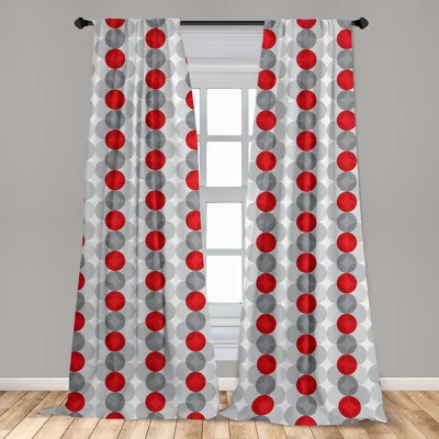 Produktbild von Abakuhaus, Fenstervorhänge, Overlapping Retro Formen, 2-Panel-Set, 150 x 175 cm