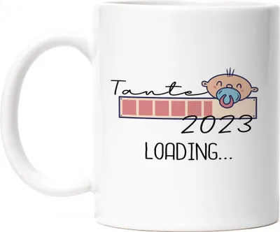Produktbild von Tante Loading 2023 Tasse für werdende Tanten zur Geburt Nichte Neffe Babynews Ich werde Tante Geschenk Tasse