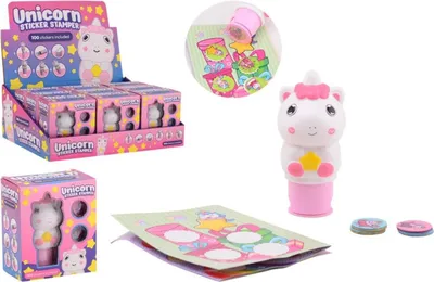 Produktbild von Johntoy Einhorn-Aufkleberstempel