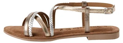 Produktbild von Tamaris Damen Sandale aus Leder mit gekreuzten Riemchen 1-28139-44, Größe:40 EU, Farbe:Beige