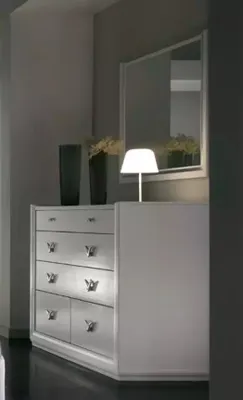 Produktbild von Kommode Spiegel Schrank Regal Konsole Möbel Holzschrank Italy Set 2tlg.
