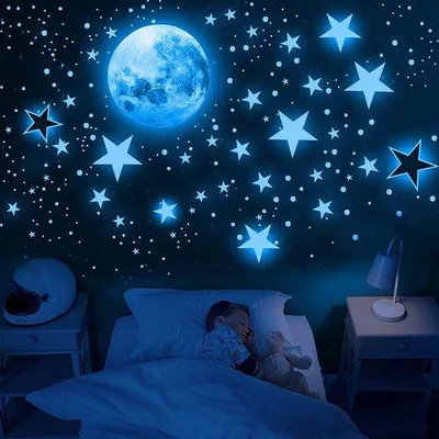 Produktbild von Famanu Wandsticker Lichtgevende Sterne - Dekoration für Kinderzimmer