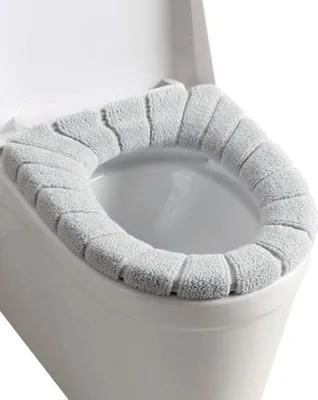 Produktbild von 4 Stück WC Sitz Beheizt WC-Sitzwärmer Toilettensitz Abdeckung,Toilettensitzabdeckung Waschbar Toiletten Sitzbezug/weich/Dicker/waschbar/dehnbar