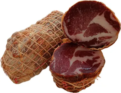 Produktbild von Salumificio San Cristoforo - Capocollo Calabrese Stagionato, Laktose- und Glutenfrei, Vakuumverpacktes Handwerksprodukt, 500g, Delikater Geschmack