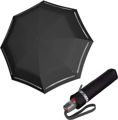 Obrázek produktu pro Knirps KNIRPS T.200 Reflective black - elegantní plně automatický deštník