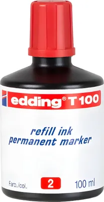 Produktbild von Nachfüllbares Tintenfass 100ml rot edding
