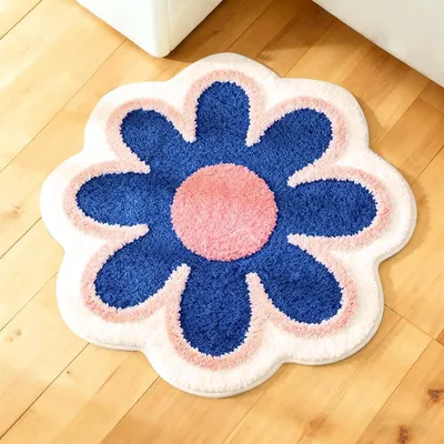 Obrázok produktu pre Kúpeľňová predložka 40 x 40 cm, tvar kvetu, do kúpeľne