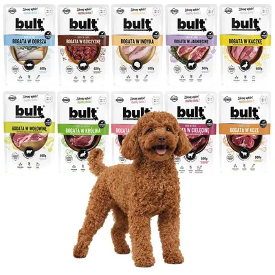 Produktbild von BULT | Hundefutter Geschmacksmix - Nassfutter Set 10x500g Beutel - Hundenassfutter fur Hund