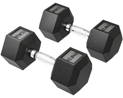 Produktbild von Hanteln mit gerändeltem Griff, 2 x 12,5 kg für Zuhause, Fitnessstudio, für Heimfitness