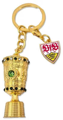 Immagine prodotto di Portachiavi VfB Stuttgart DFB-Pokal stemma Pokalsieger 2025 metallo dorato