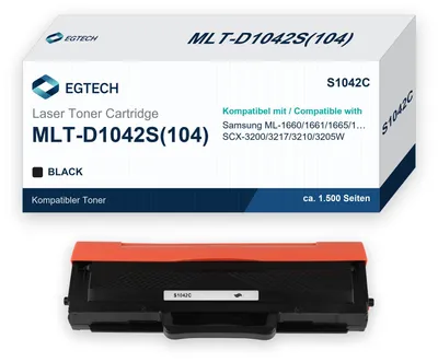 Produktbild von Toner kompatibel mit Samsung MLT-D1042S 104 Schwarz 1.500 S. ML-1660 SCX-3200