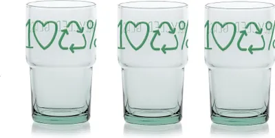 Produktbild von Wasserglas Recycl Longdrinkbecher 440 ml 3er Set
