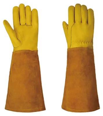 Produktbild von Gartenhandschuhe dornensicher mit Unterarmschutz, Rosenschere, Gartenarbeit, Dornenschutz, Arbeitshandschuhe, L