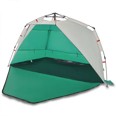 Image de vidaXL Tente de plage 3 personnes vert mer Quick Release étanche à l'eau
