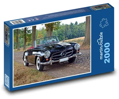 Obrázok produktu pre Puzzle 2000 Čierne športové auto - veterán - martinpuzzle