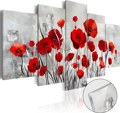 Produktbild von Neuheit! Modernes Acrylglasbild Wanbild b-A-0001-k-n (200x100) - 5 Teilig Bilder Foto Bild Dekoration Wand Bilder Kunstdruck BLUMEN