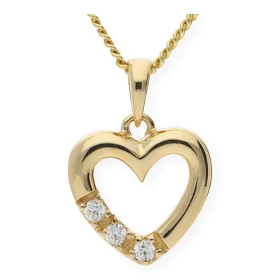 Produktbild von Kettenanhänger Gold 333 Zirkonia Herz JL10-02-0200 JuwelmaLux