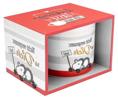 Produktbild von Tasse in Geschenkbox mit Liebesmotiv