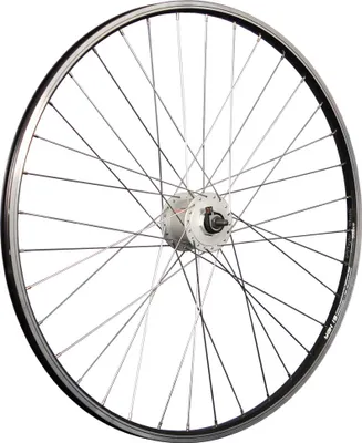 Produktbild von 28 Zoll Vorderrad Hohlkammerfelge Yak19 Shimano DH-C3000 Nabendynamo schwarz V-Brake