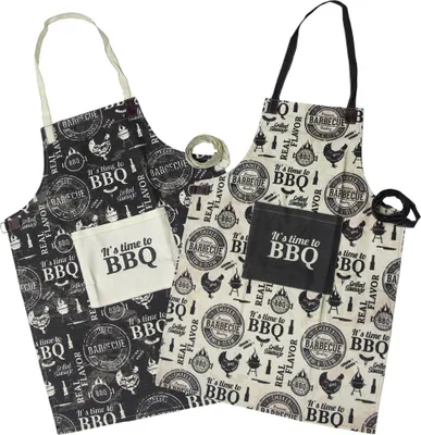Produktbild von Denim BBQ Schürze Baumwolle Grillschürze Trägerschürze Kochschürze Latzschürze, Design:Design 1