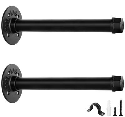 Obrázek produktu pro Nástěnný držák na televizi, kov, černý, 20 cm, sada 2 kusů