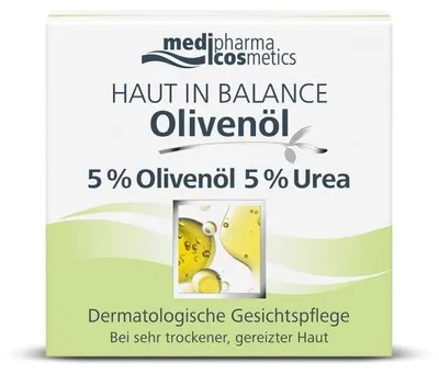 Image de Medipharma Cosmetics Peau en équilibre Huile d'olive Soin visage 5% pour peau très sèche et irritée, 50 ml de crème