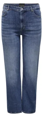 Produktbild von ONLY CARMAKOMA Damen Carwilly Mid Straight DNM Tai021, Dark Blue Denim, 52W / 32L EU