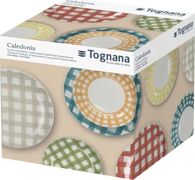Produktbild von Tognana Porcellane Caledonia, 6 Person(en), Porzellan, Gemischte Farben, Rund, 27 cm, 20 cm