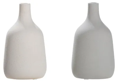 Imagen del producto de Jarrón/Botella "Grezzo", cerámica, color crema, gris, altura 21 cm, diámetro 12 cm. Código: 34171. Número de artículo: 4063387341711. Paquete de 2 unidades (variedad de colores)