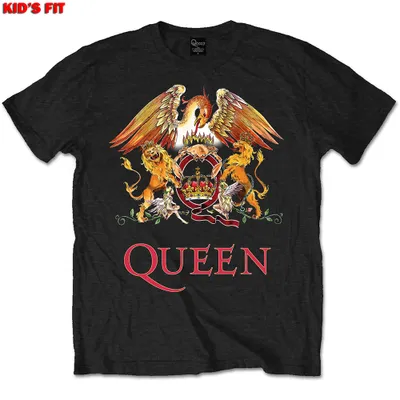 Produktbild von Queen - Classic Crest Kids 5 - 6 Jahre T-Shirt - Schwarz